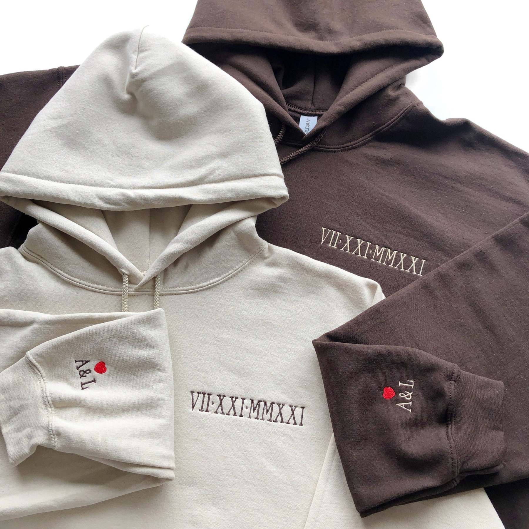 Embroidered Roman Numeral Sweatshirts, Hoodies